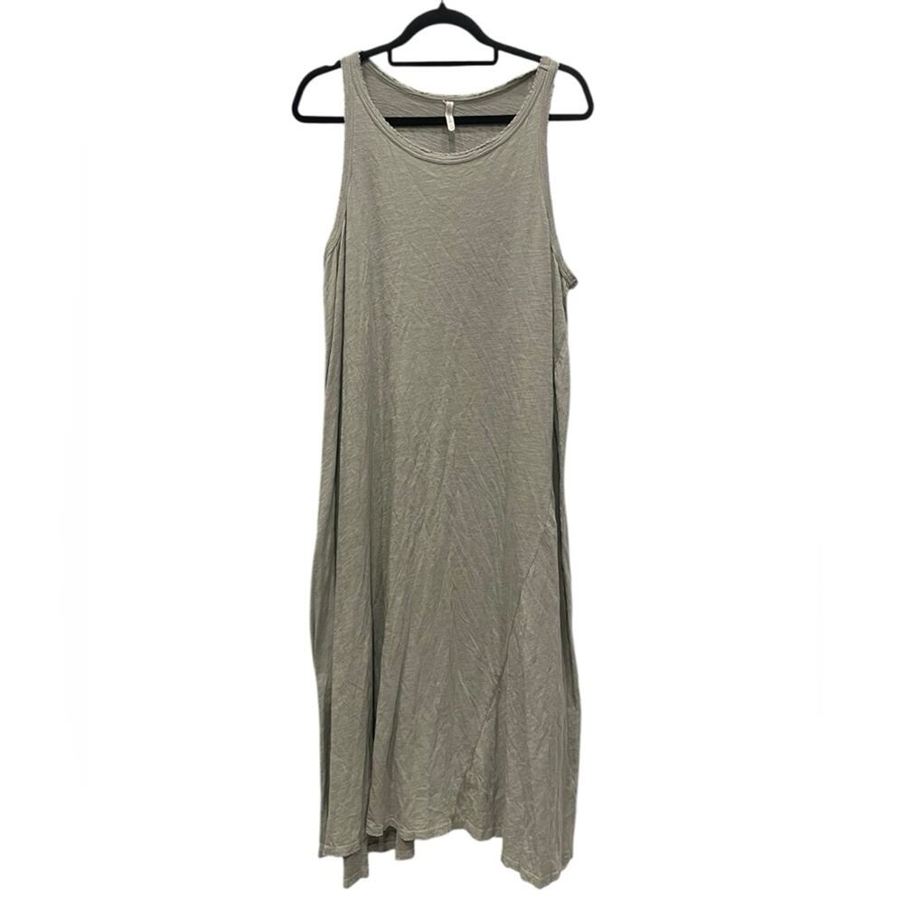 Magnolia Pearl Sleeveless Tank Maxi Dress Olive Green size one size